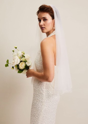 Phase Eight Short Double Tier Veil Hats White Australia | RT8093671